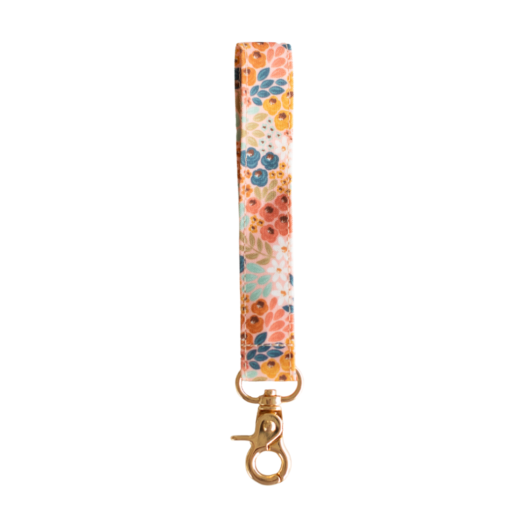 Honeysuckle Floral Wristlet Keychain
