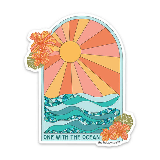 4" One With The Ocean Sticker