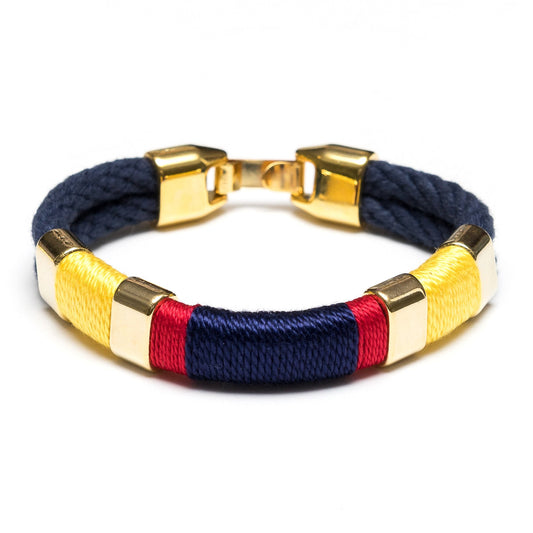 Allison Cole Newbury Bracelet (Navy/Yellow/Red/Navy/Gold)