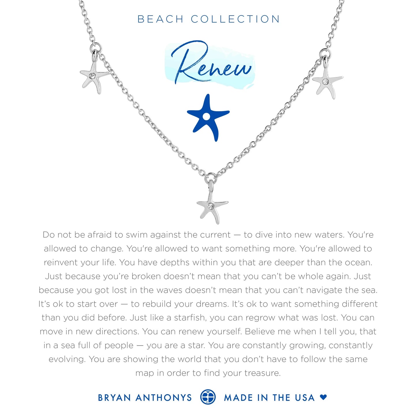Bryan Anthonys Renew Anklet Starfish - Silver