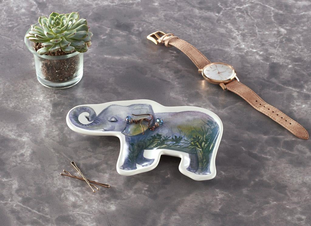 Earth Element Elephant Trinket Dish by Cherish Flieder