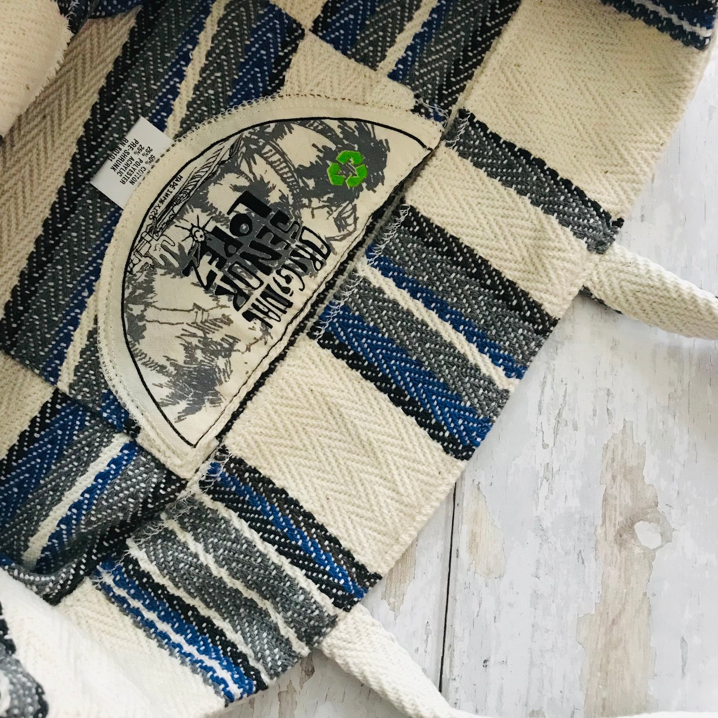 Baja Tote - Natural Azul