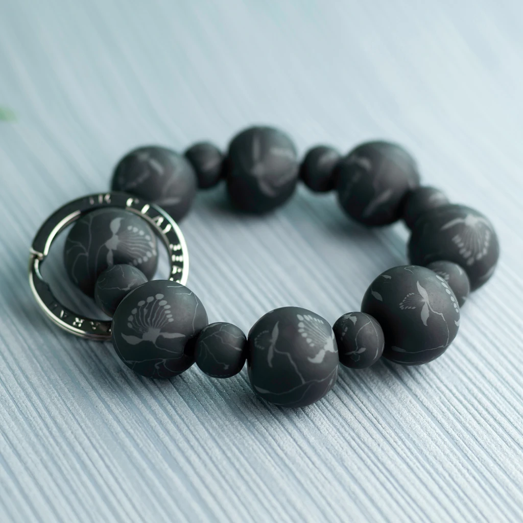 Jilzarah Black Meadow Wrist Keychain