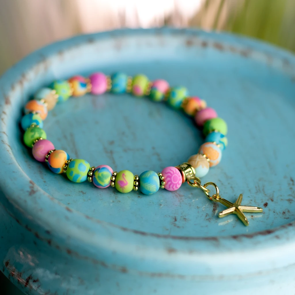 Jilzarah On Vacation Beach Bracelet Coral Calypso
