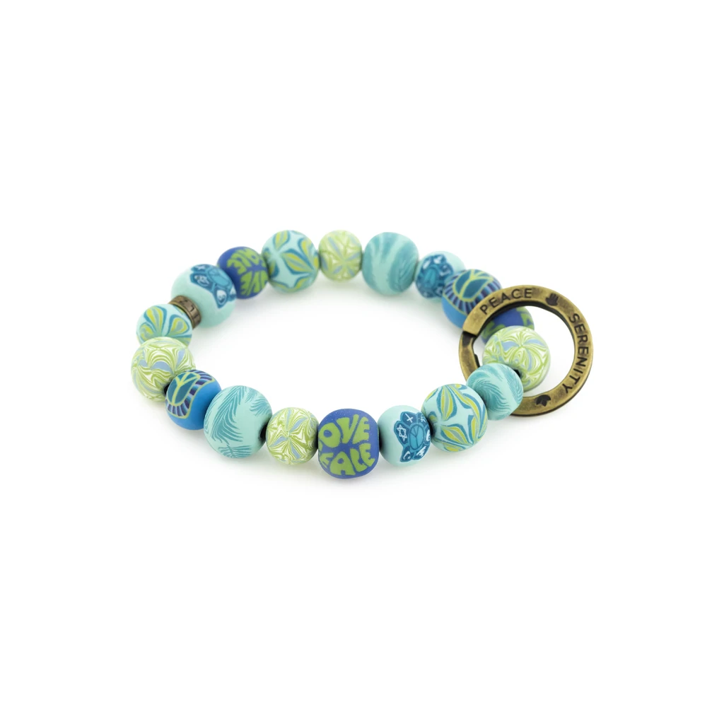 Happy Vibes Wrist Keychain (Peace)