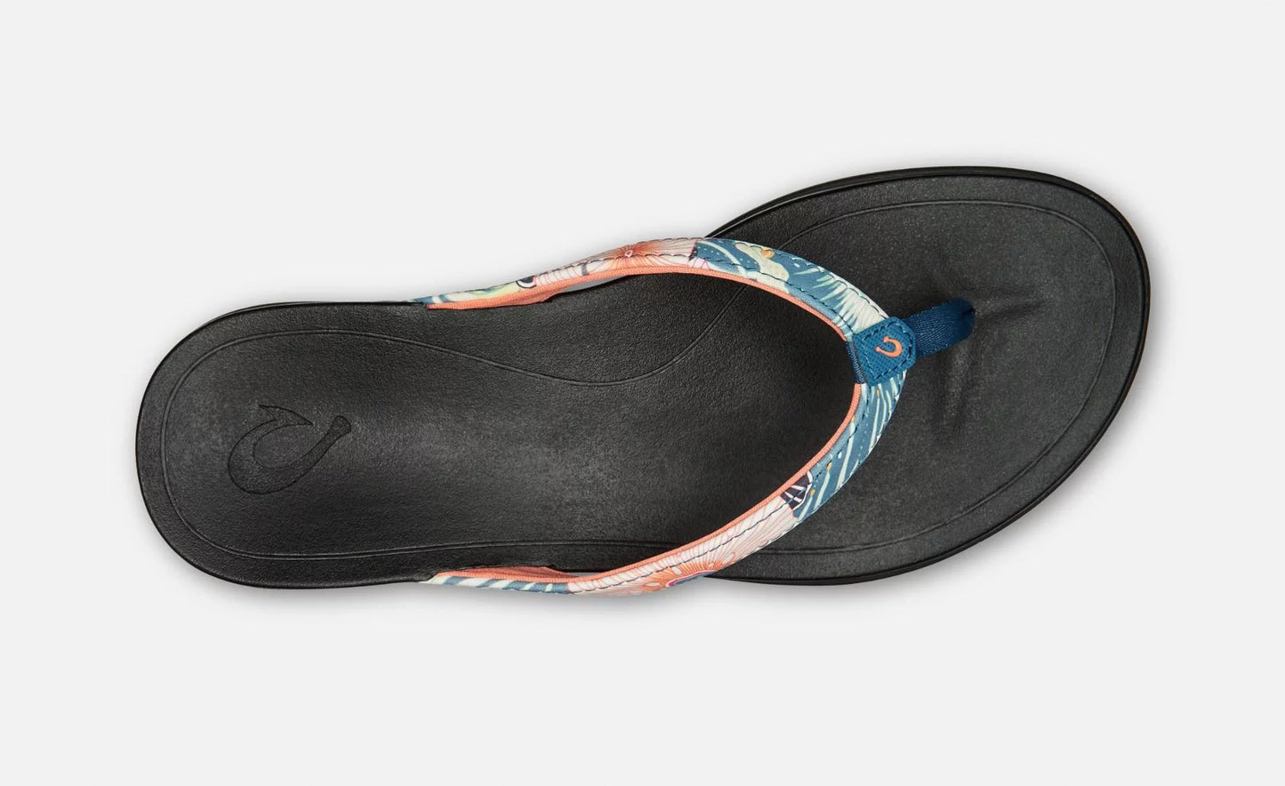 OluKai Women's Ho'opio Floral Sandal (Teal Coral)