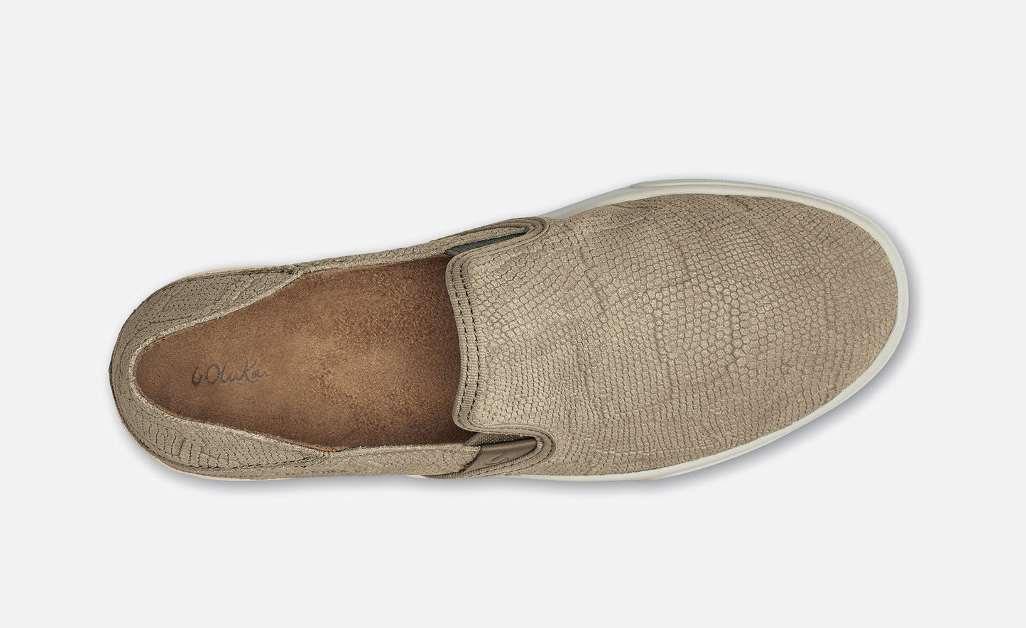 OluKai Women's Pehuea Leather Sneaker (Clay Honu)