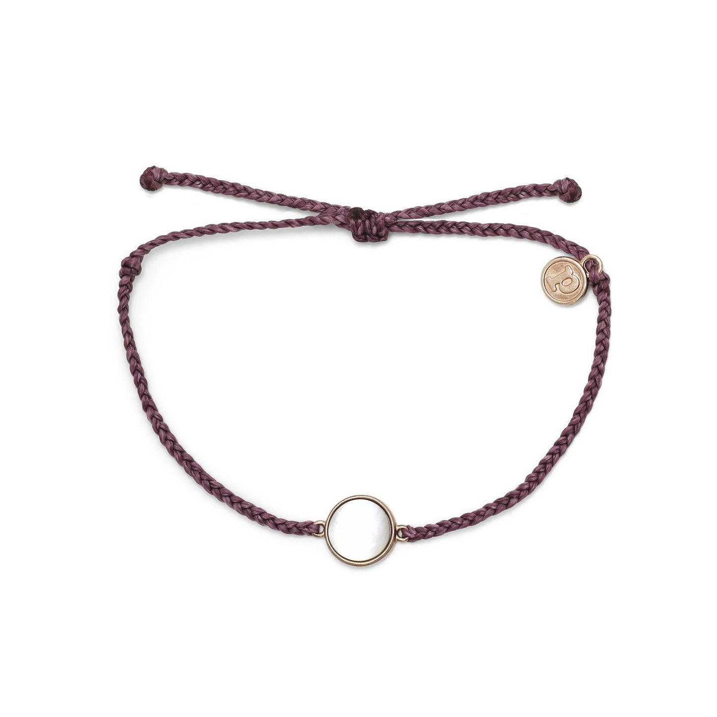 Pura Vida Mother Of Pearl Charm Bracelet - Dark Lilac