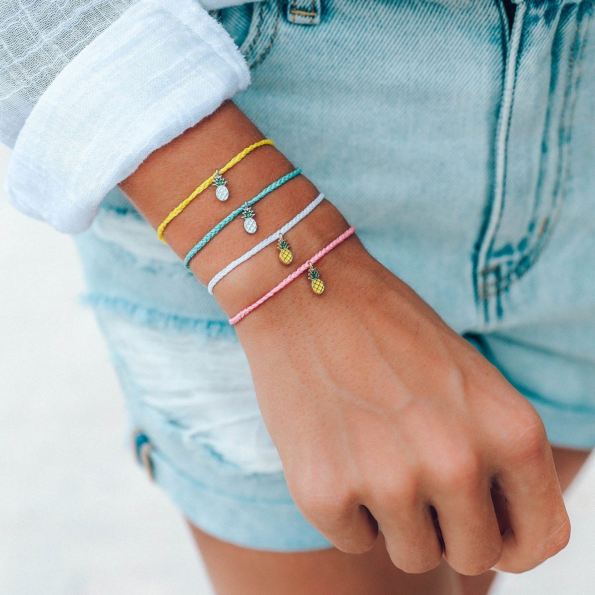 Pura Vida Pineapple Charm Bracelet