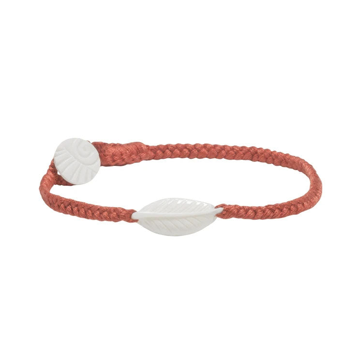 Wanderer Elm Leaf Bracelet - Cinnamon - Button