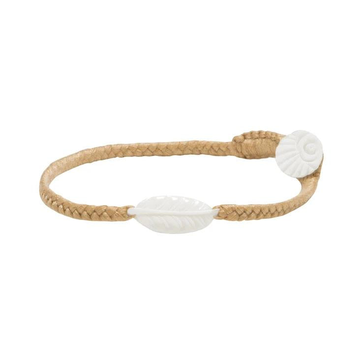 Wanderer Elm Leaf Bracelet - Ginger - Button