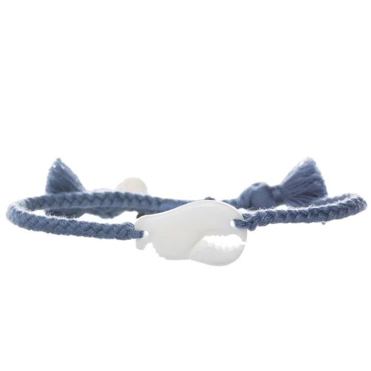 Wanderer Lobster Claw Bracelet - Tassel - Blue
