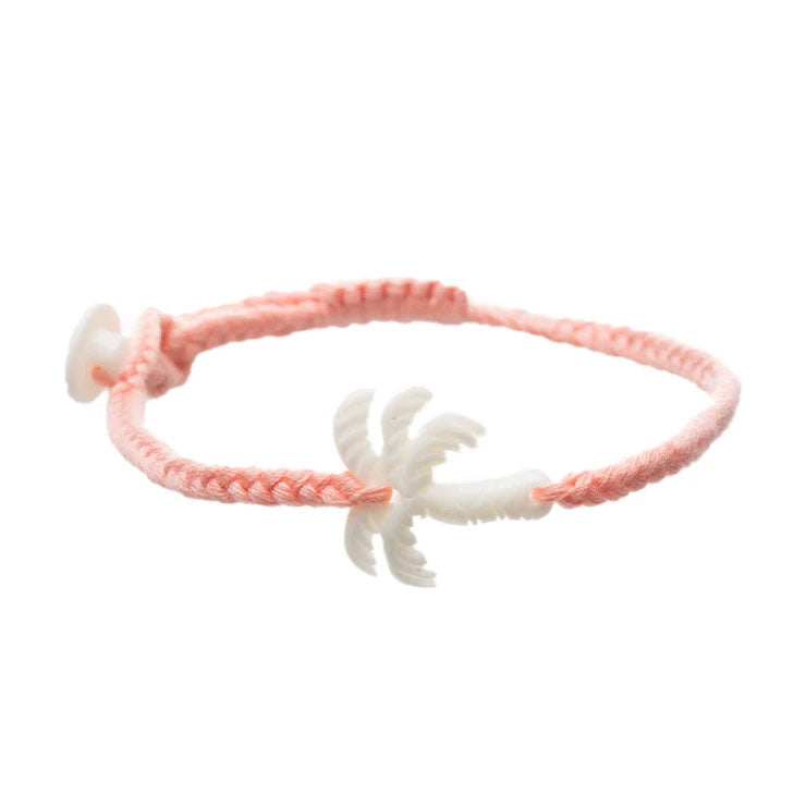 Wanderer Palm Tree Bracelet - Button - Coral