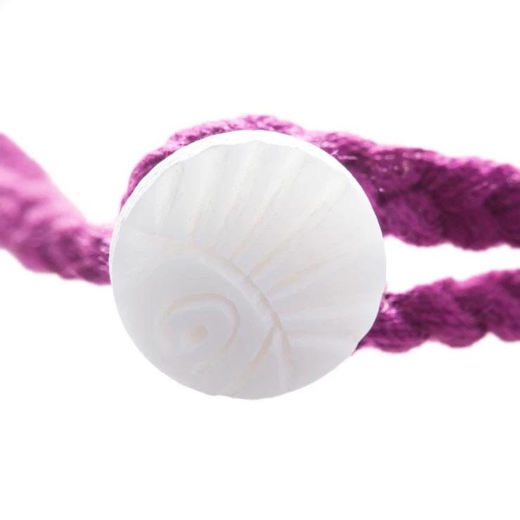 Wanderer Plumeria Bracelet - Button - Purple