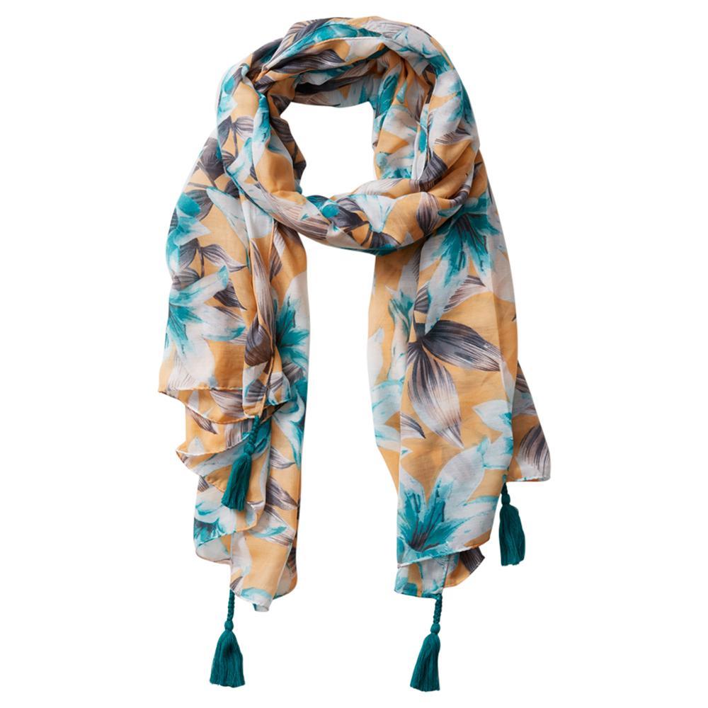 Anvi Tropical Floral Tassel Scarves