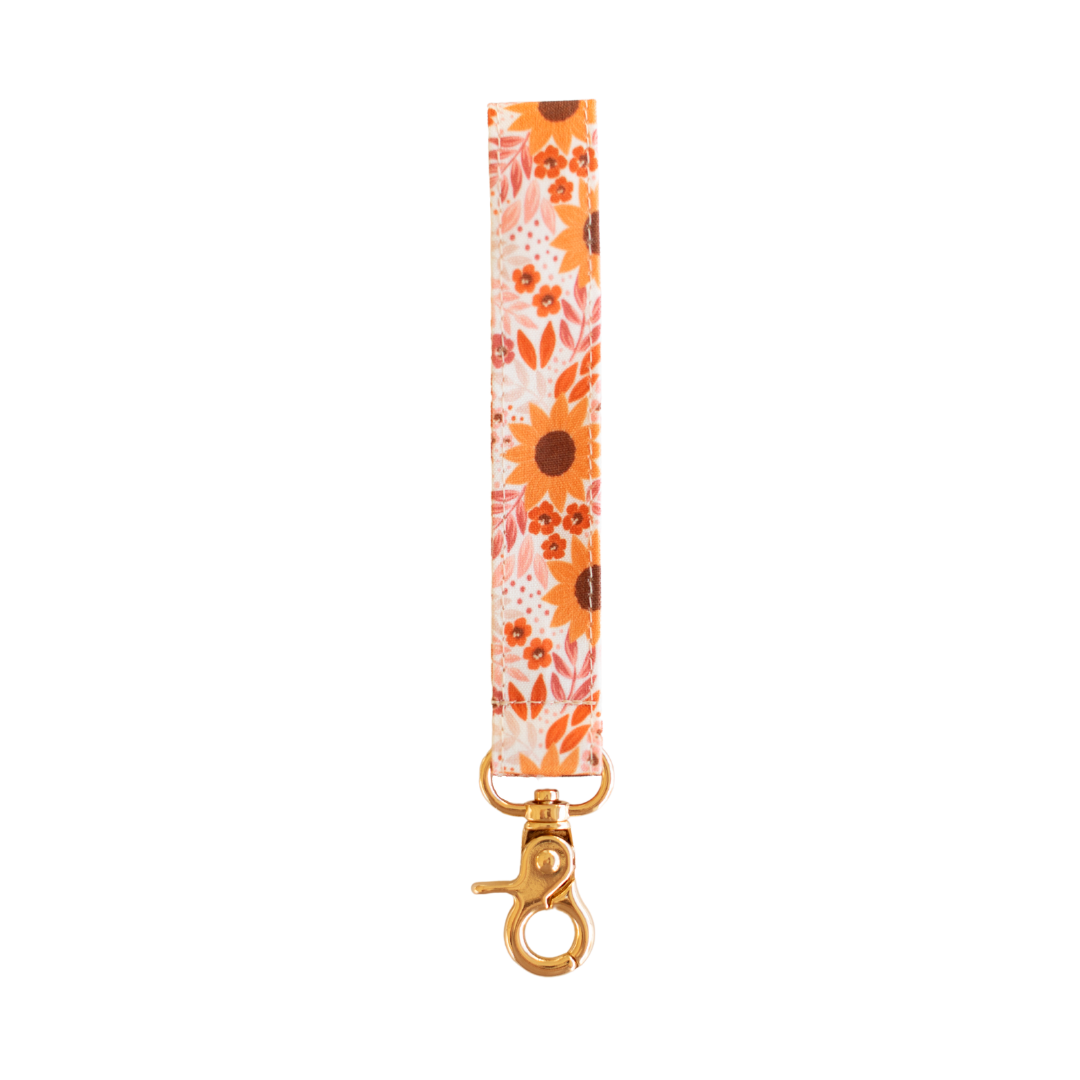 Sunflower Field Wristlet Keychain