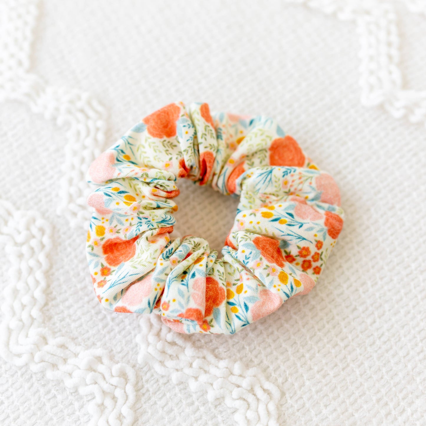 Peonies and Tulips Scrunchie