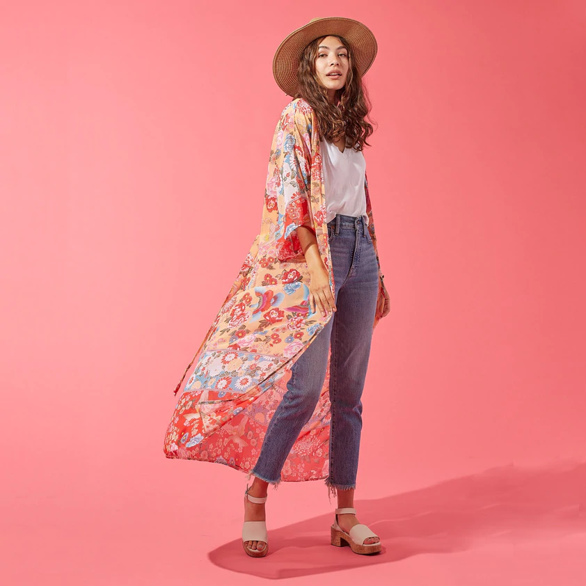 Boho Floral Kimono