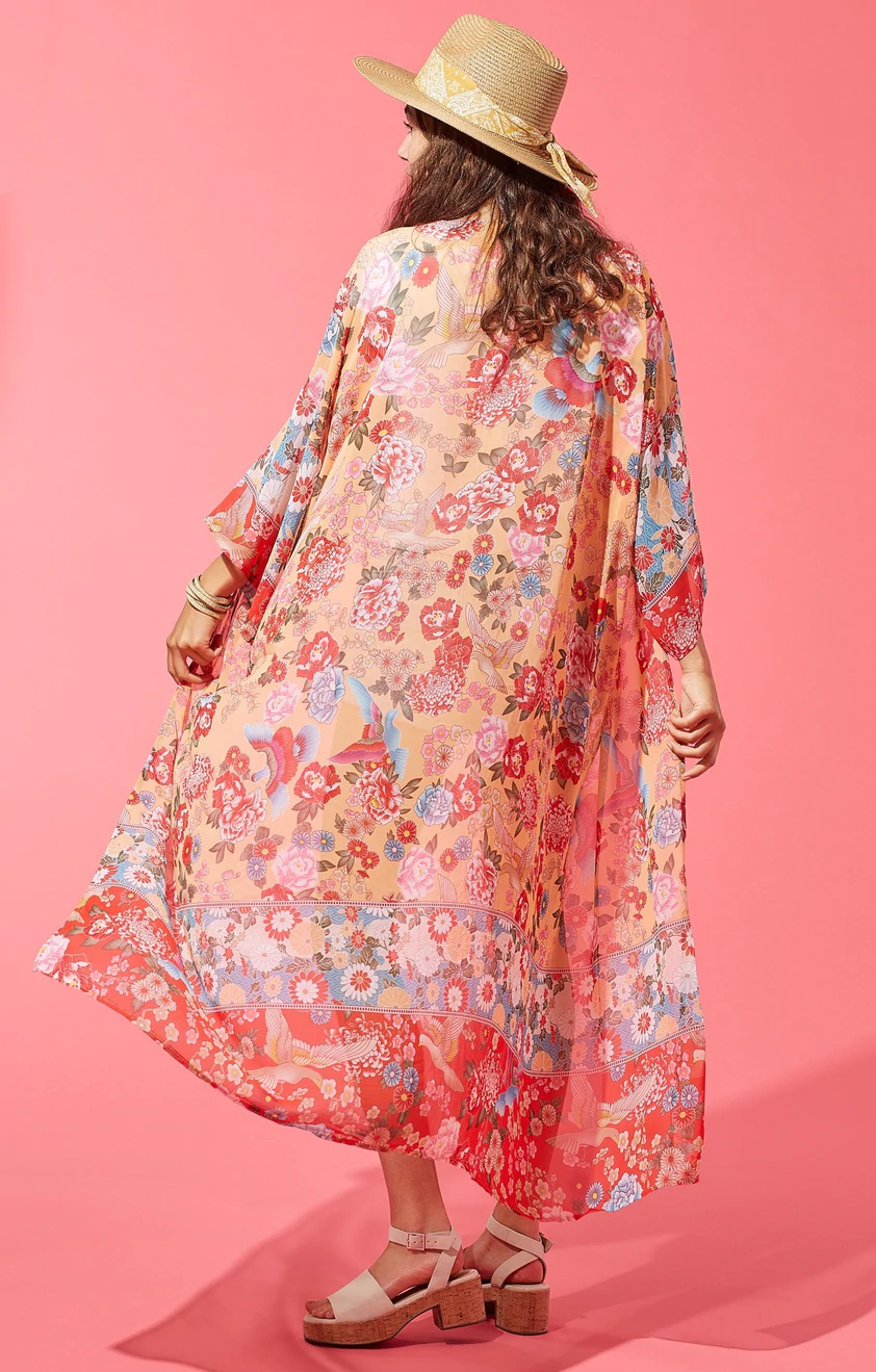 Boho Floral Kimono