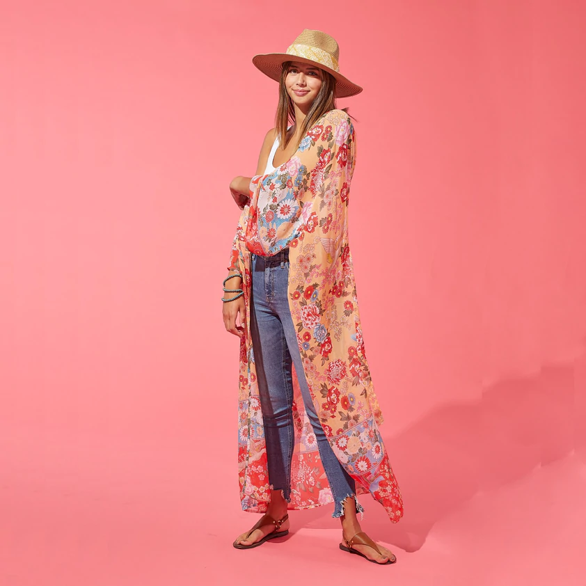 Boho Floral Kimono