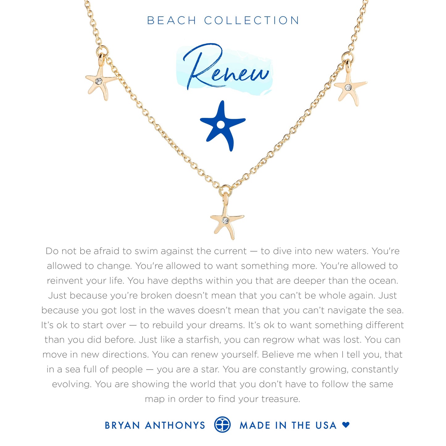 Bryan Anthonys Renew Anklet Starfish - Gold