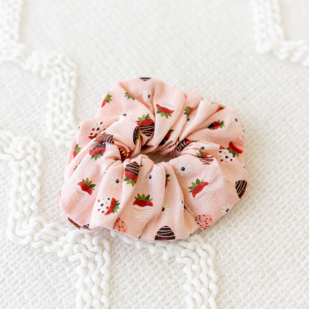 Chocolate Strawberries Scrunchie