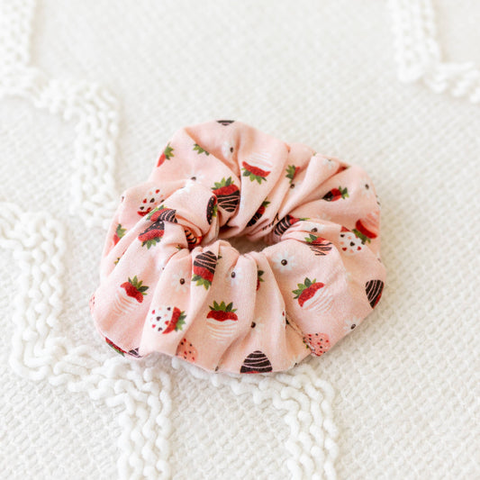 Chocolate Strawberries Scrunchie