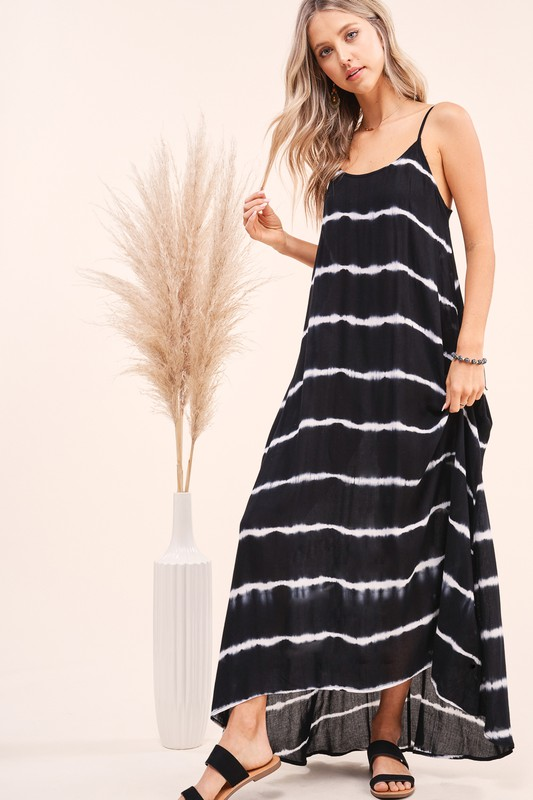 Elysian Tie-Dye Dress (Black)