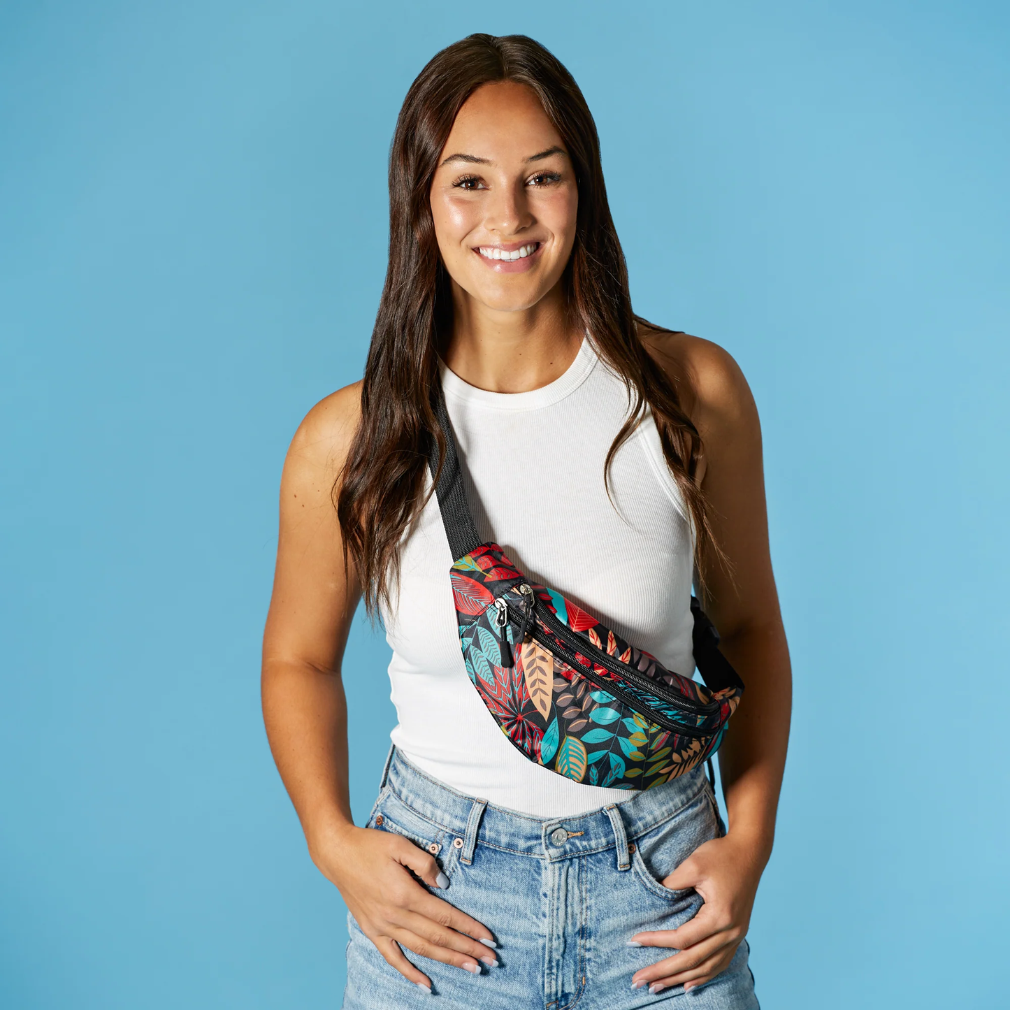 Tropical Print Fanny Packs
