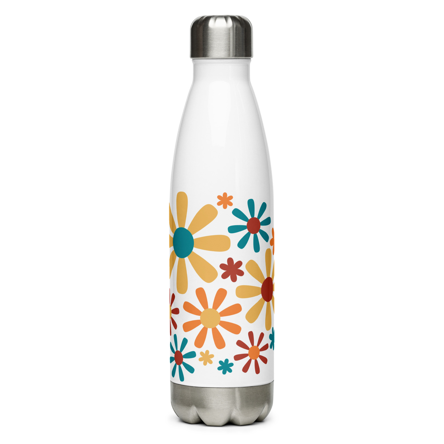 Groovy Floral Stainless Steel Water Bottle