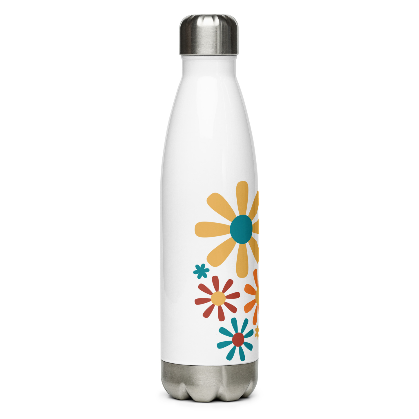 Groovy Floral Stainless Steel Water Bottle