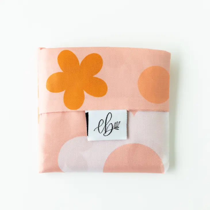 Funky Floral Beige Reusable Bag