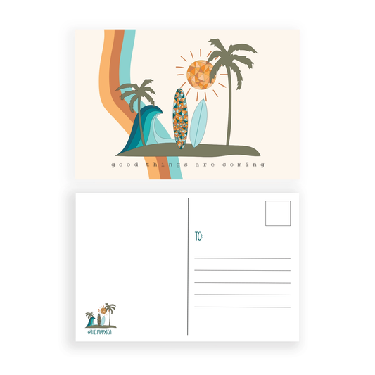 The Happy Sea Good Things Are Coming Postcard