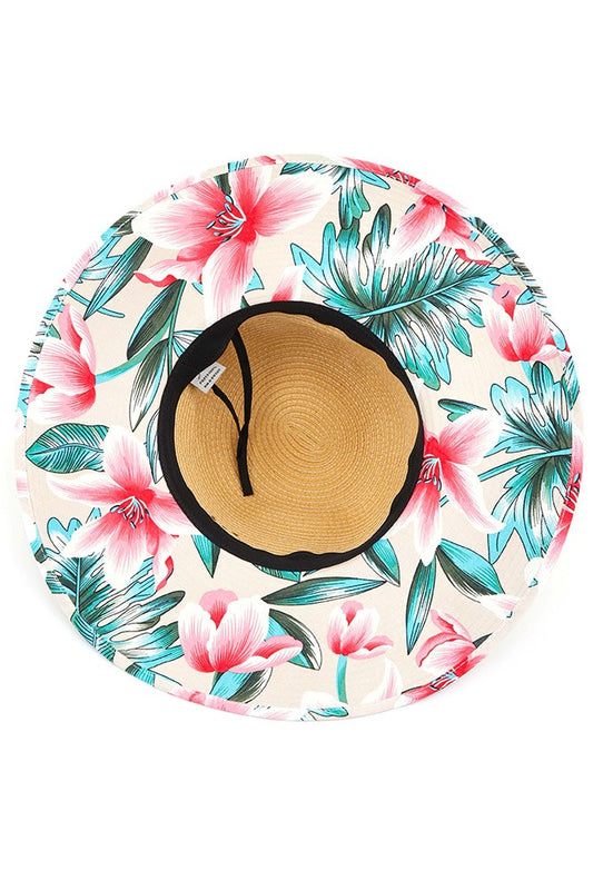 Floral Sun Hat (Beige)