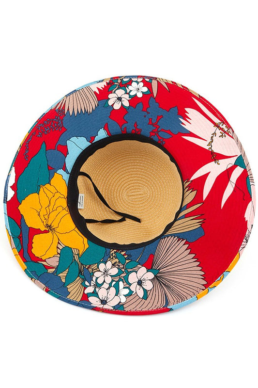 Floral Sun Hat (Red)