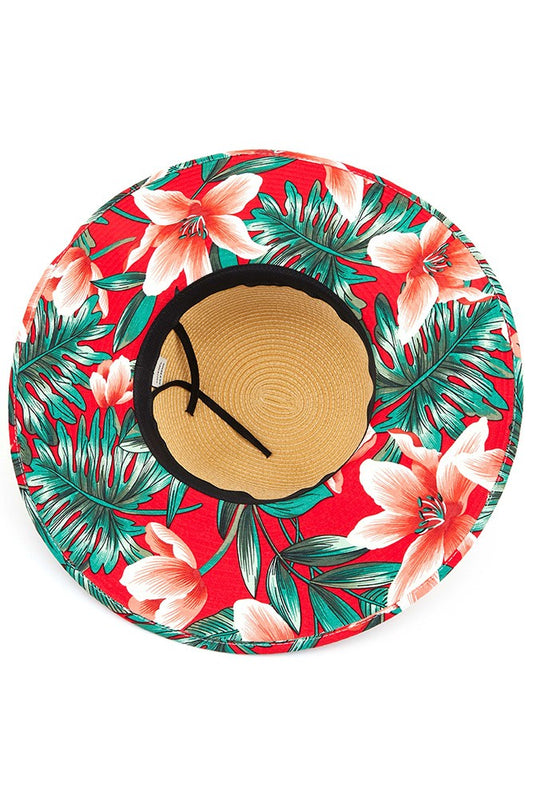 Floral Sun Hat (Red)