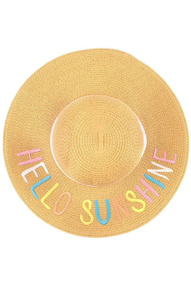 Hello Sunshine Pastel Sun Hat (Natural)