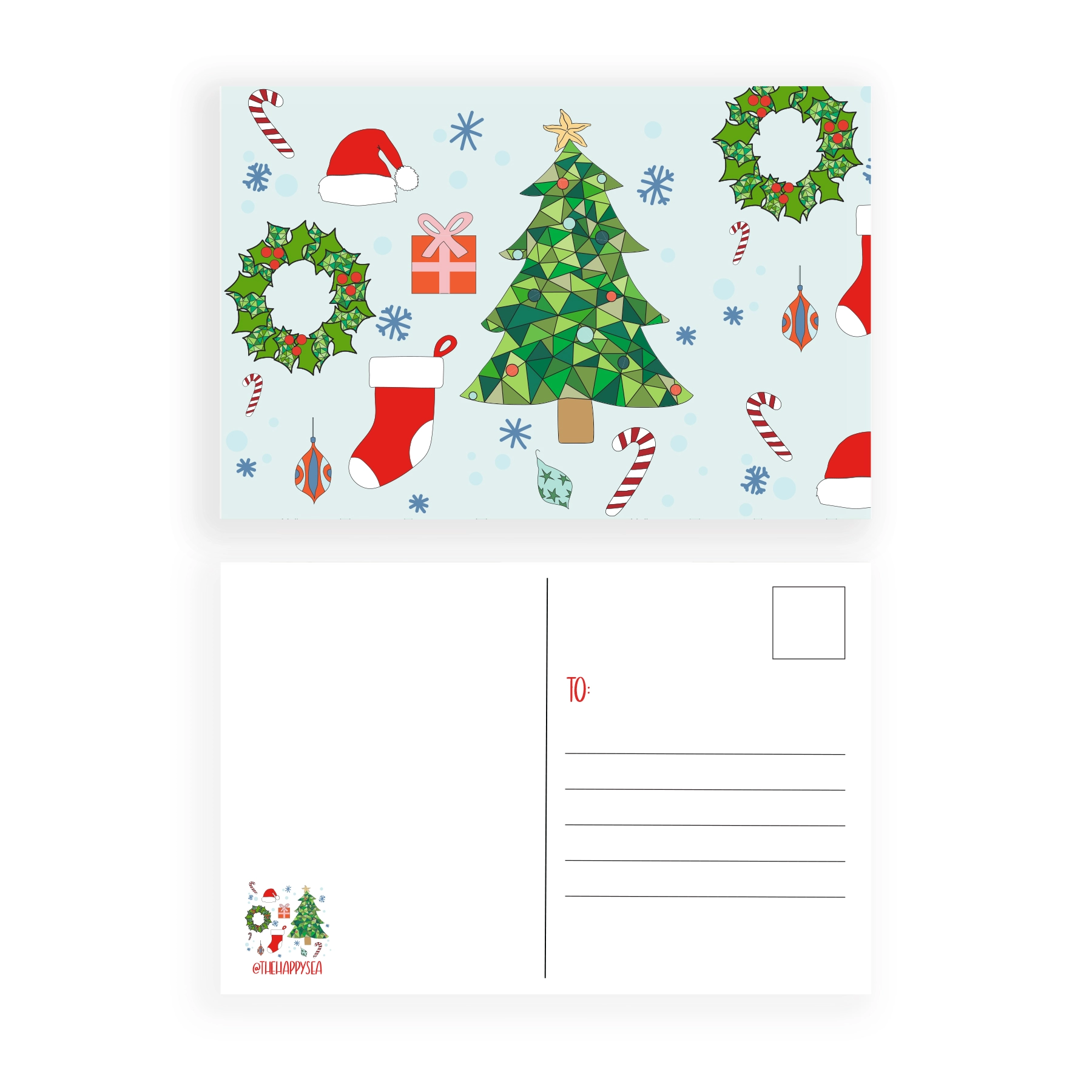 The Happy Sea Holiday Collage Postcard