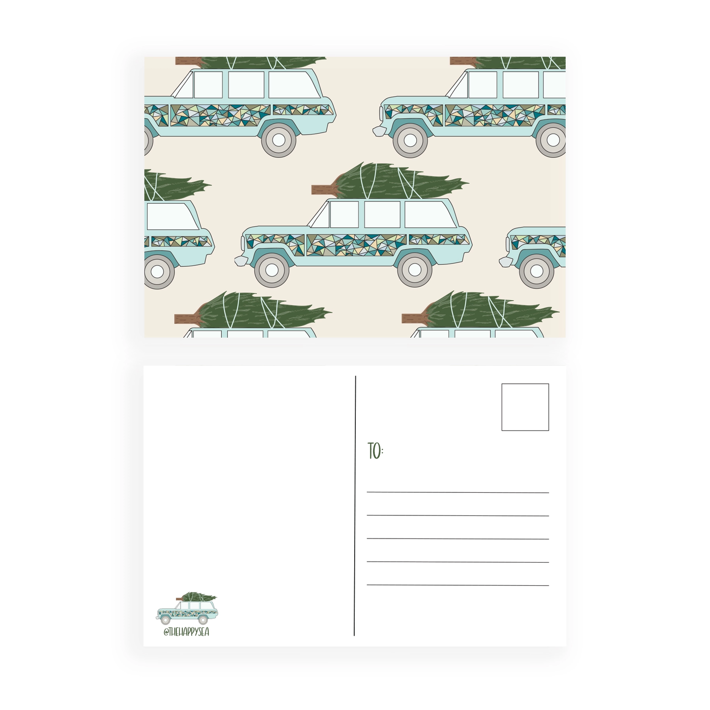 The Happy Sea Holiday Woody Postcard