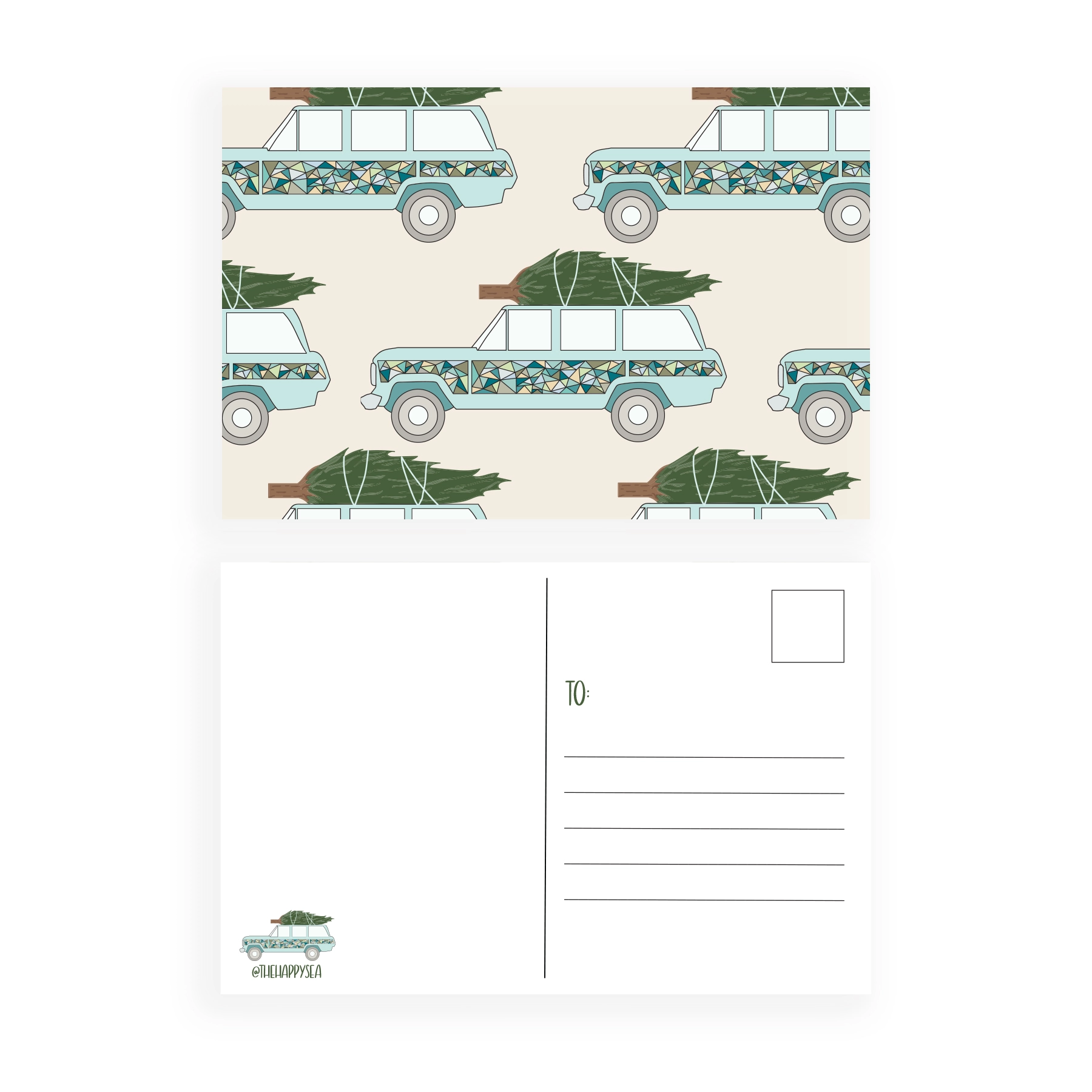 The Happy Sea Holiday Woody Postcard