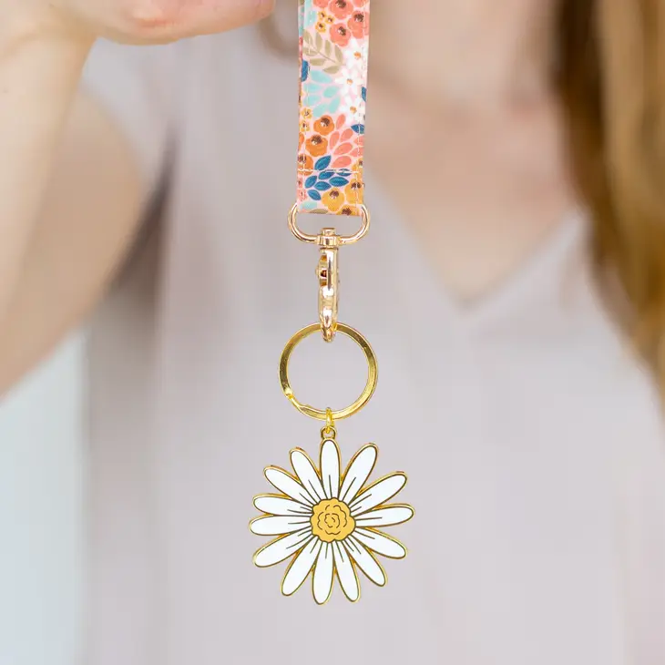 Honeysuckle Floral Wristlet Keychain