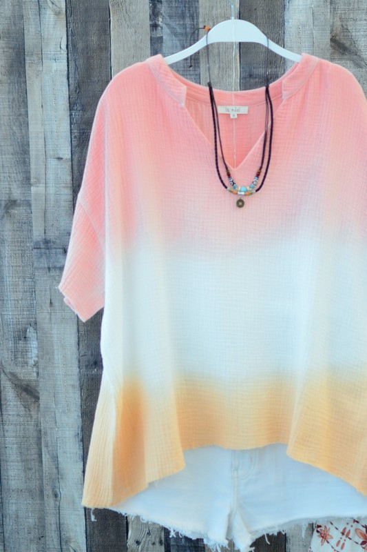 Horizons Top (Coral/Orange)