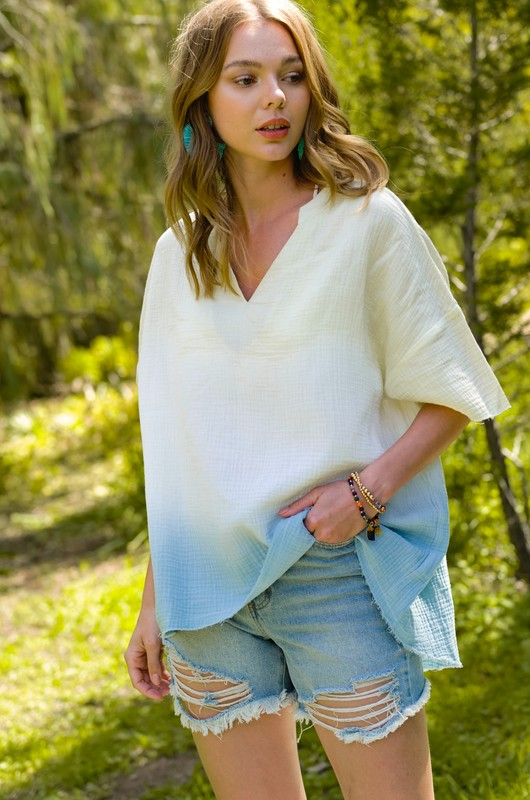 Horizons Top (Lemon/Sky)