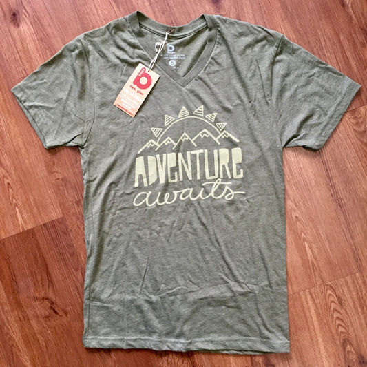 Bops "Adventure Awaits" V-Neck Tee