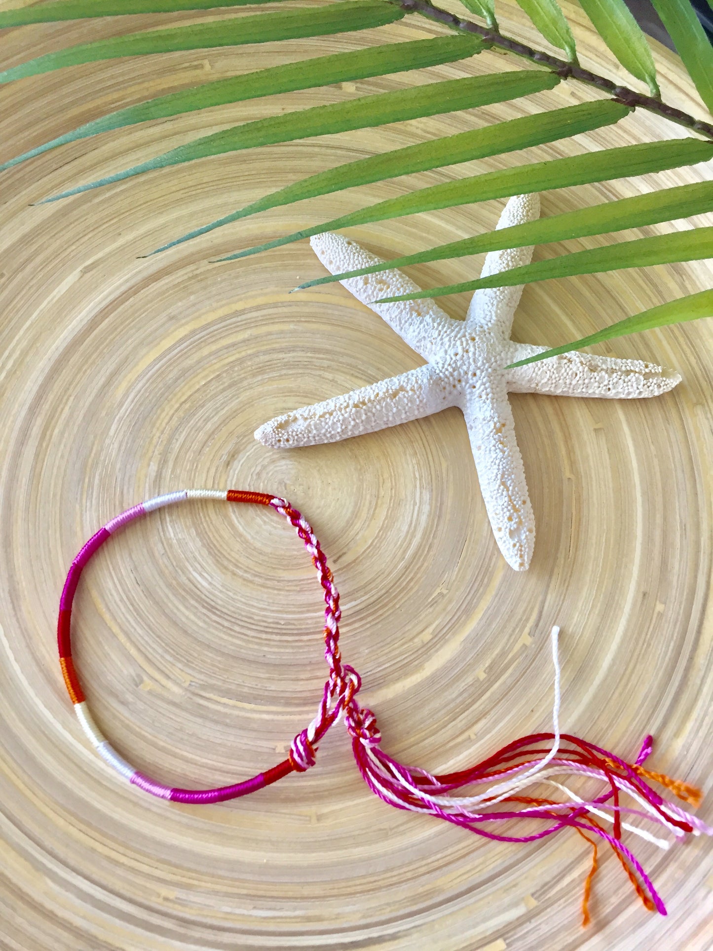 Color Block Friendship Bracelet (Sunset)
