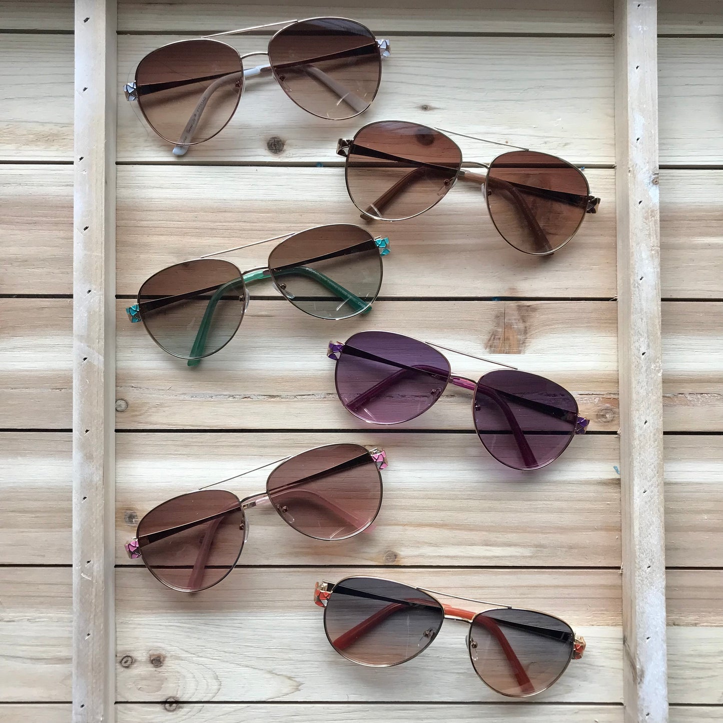 Women's Art Deco Aviator Sunglasses