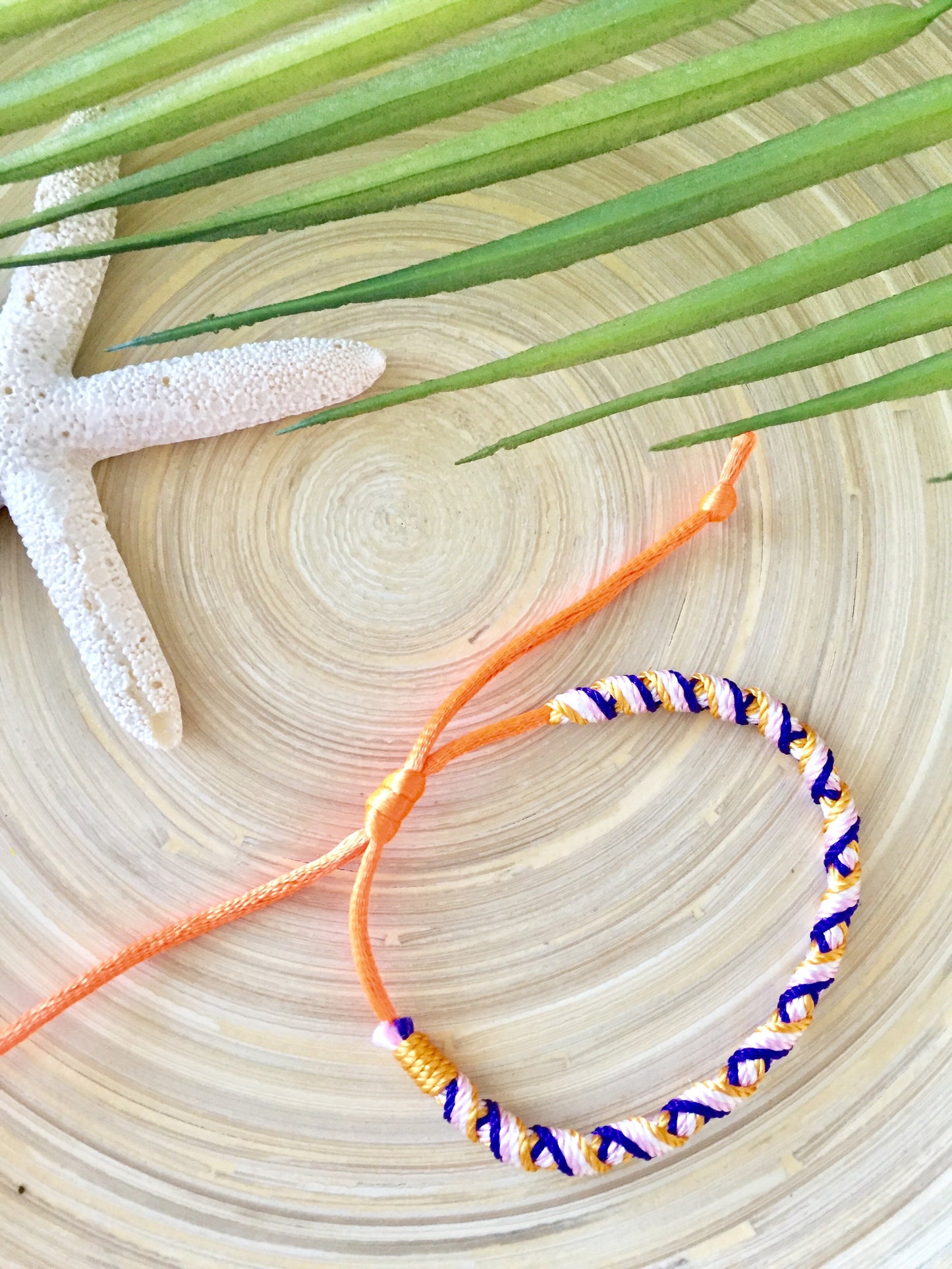 Crossweave Bracelet (Gold/Purple/White/Pink/Orange)