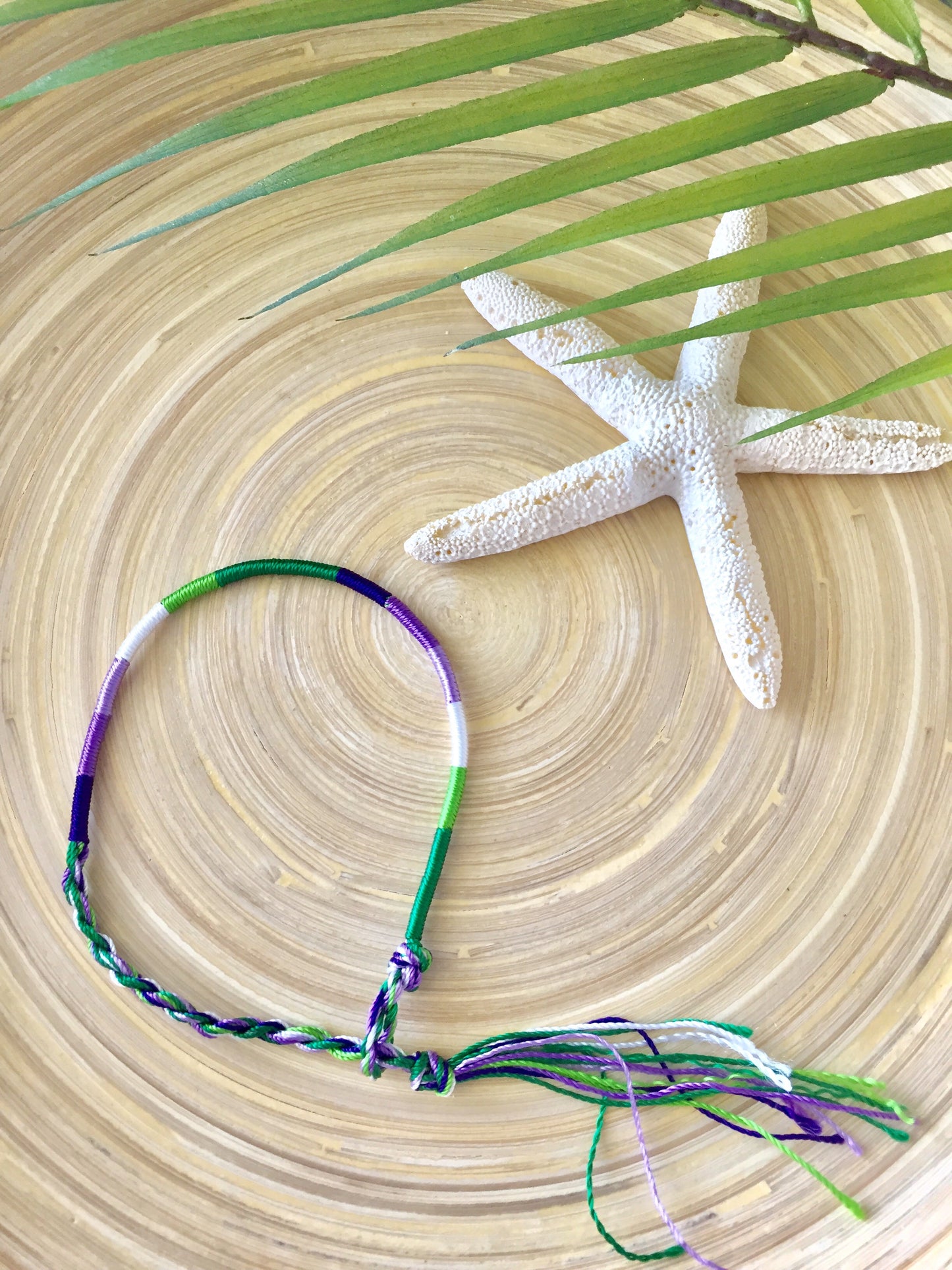 Color Block Friendship Bracelet (Vineyard)