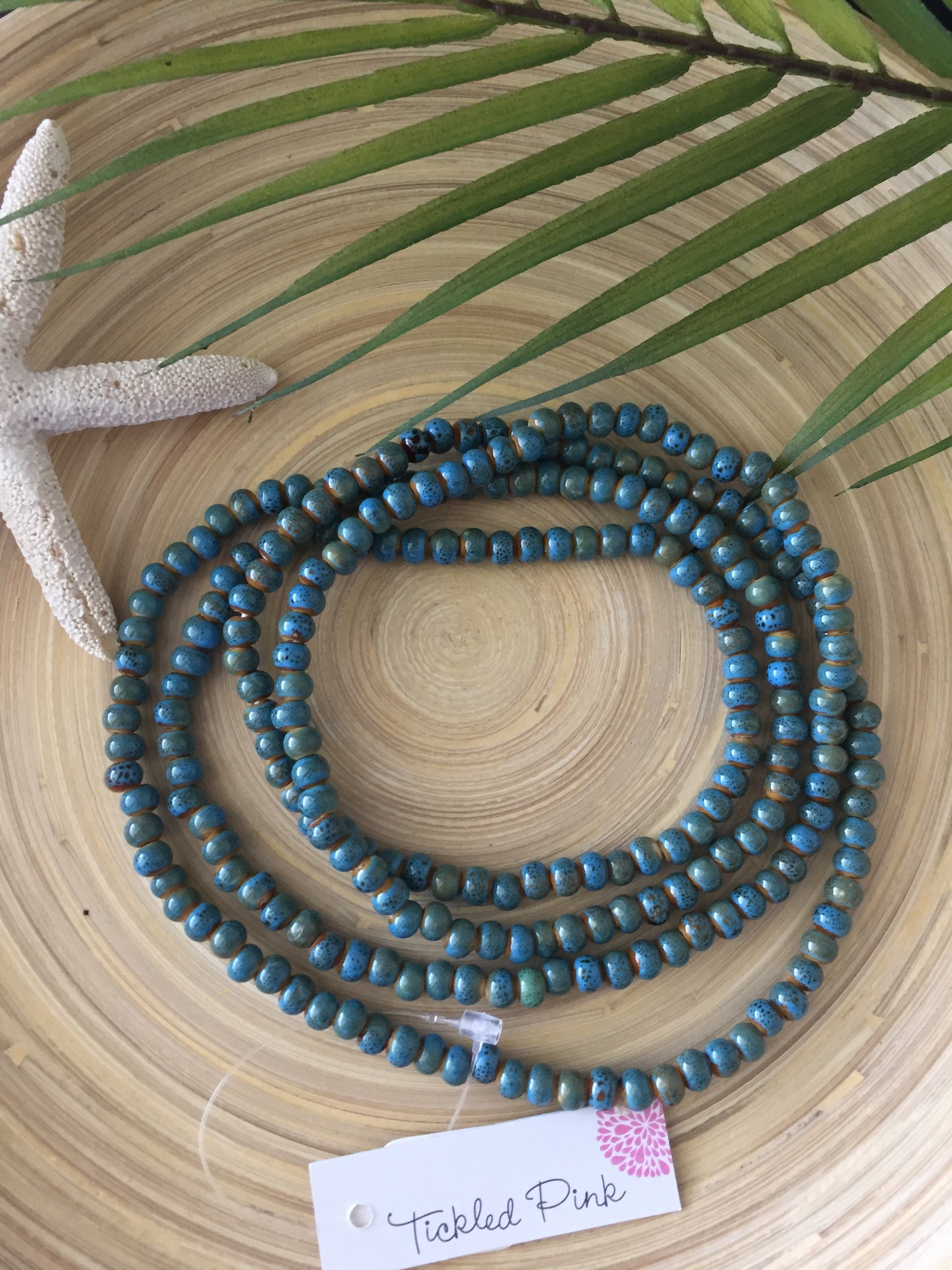 Turquoise Clay Bead Stretch Necklace