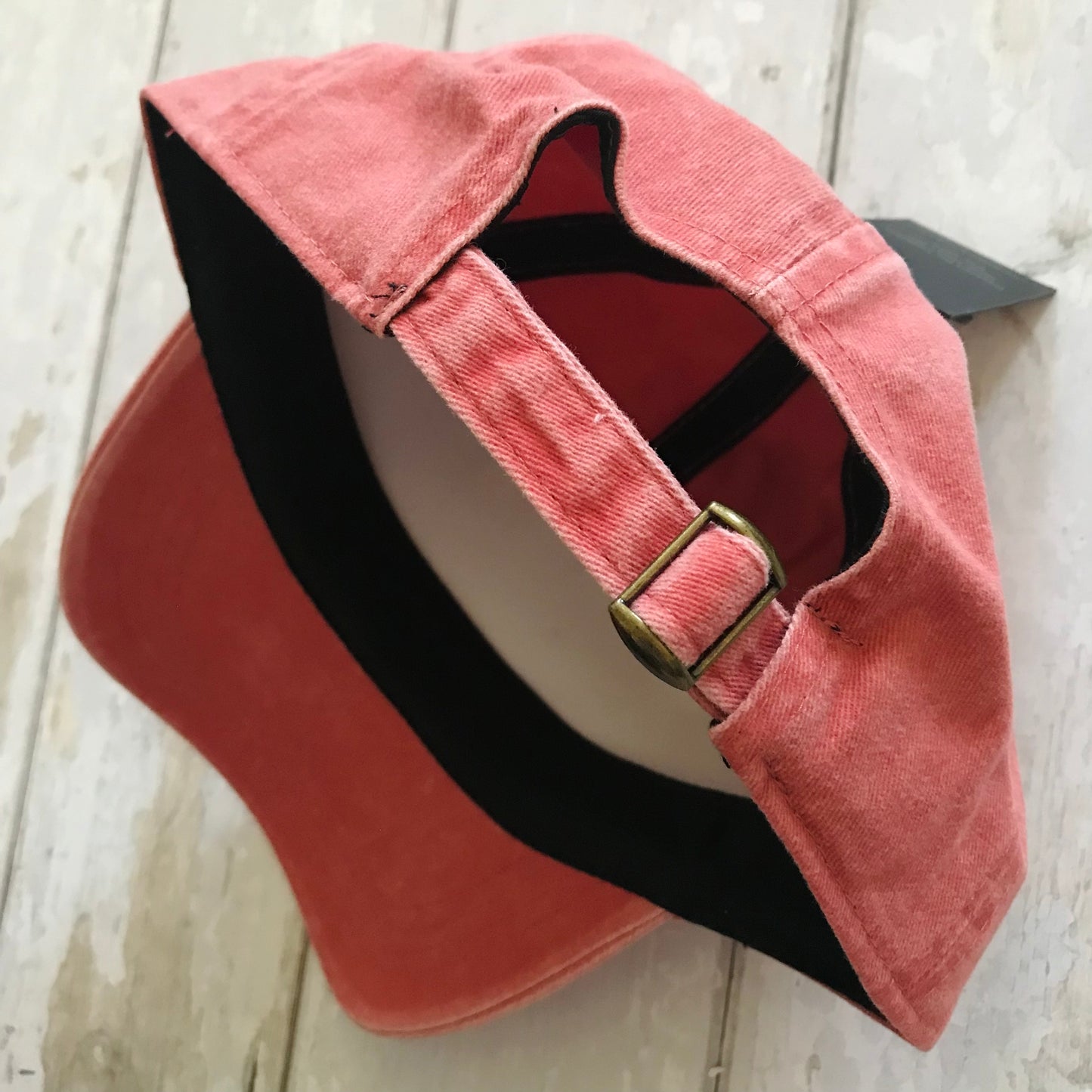 Cactus Embroidery Washed Baseball Cap (Burnt Orange)